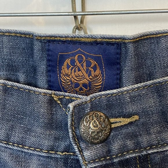 ROCK & REPUBLIC Men’s Jeans Neil Straight Leg Size 38x30 Embroidered Dar… - Picture 6 of 10